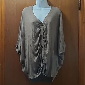 Rouched Batwing Cardigan